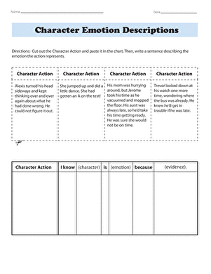 Character Emotion Descriptions
