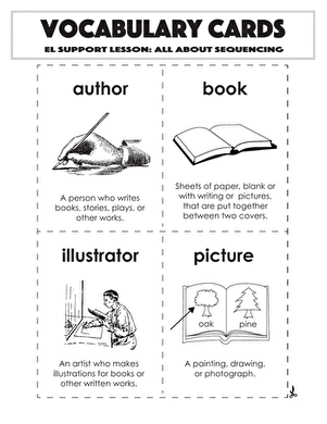 Vocabulary Cards: All About Sequencing