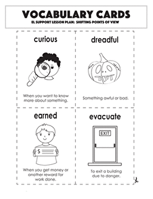 Vocabulary Cards: Shifting Points of View