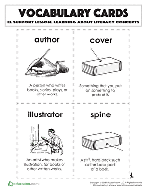 Vocabulary Cards: Learning About Literacy Concepts
