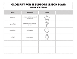 Glossary: Reading with Symbols