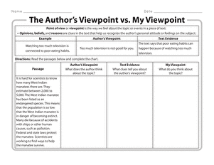 The Author’s Viewpoint vs. My Viewpoint