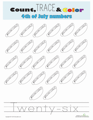 Count, Trace, and Color: Twenty-six
