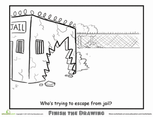 Finish the Drawing: Who's Escaping From Jail?