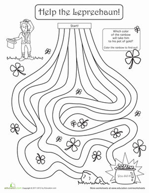St. Patrick's Day Maze: Help the Leprechaun!
