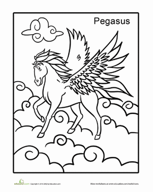Color Pegasus in Flight