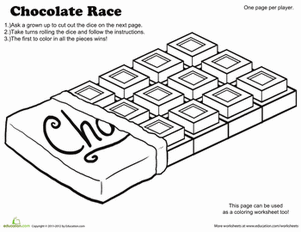 Race to Color the Chocolate!