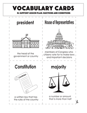 Vocabulary Cards: Elections and Conditions