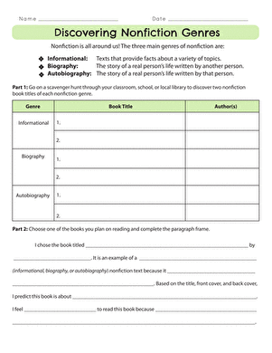 Discovering Nonfiction Genres