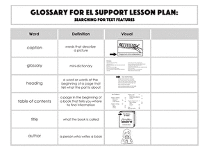Glossary: Searching for Text Features