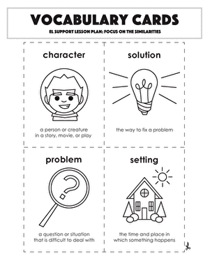 Vocabulary Cards: Focus on the Similarities