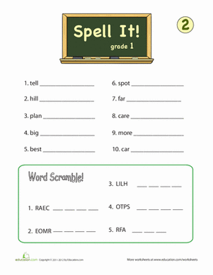 Spell It! For First Grade, #2