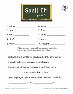 Spell It! For Third Grade, #3