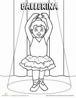 Color the Dancing Ballerina