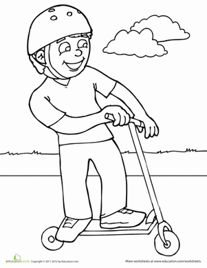 Scooter Coloring Page