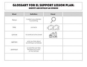 Glossary: Identify and Develop an Opinion