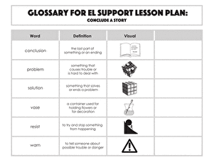 Glossary: Conclude a Story