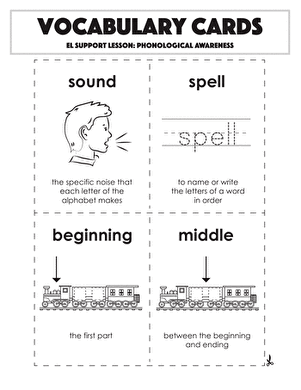 Vocabulary Cards: Phonological Awareness