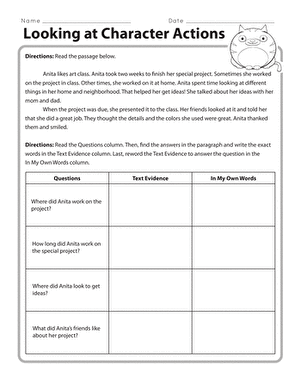 Looking at Character Actions