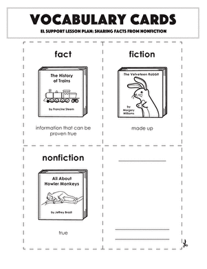 Vocabulary Cards: Sharing Facts from Nonfiction