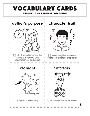 Vocabulary Cards: Learn Story Elements