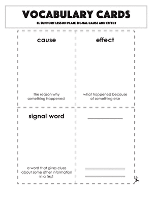 词汇卡:信号、原因和结果