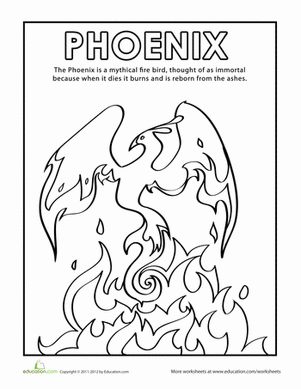 Phoenix Coloring Page
