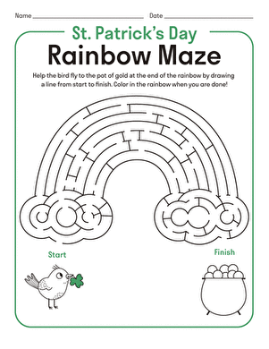 Patrick's Day Rainbow Maze