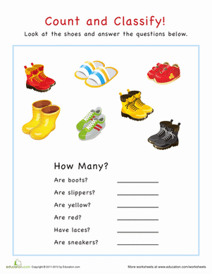 Count and Classify: Shoes