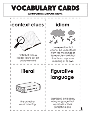 Vocabulary Cards: Idioms