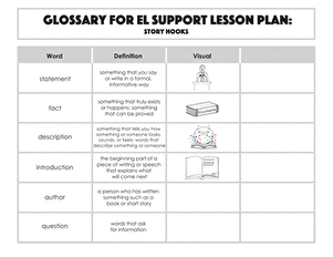 Glossary: Story Hooks