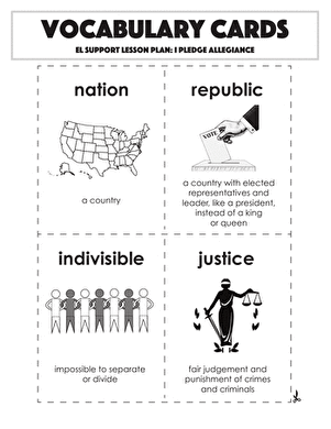 Vocabulary Cards: I Pledge Allegiance