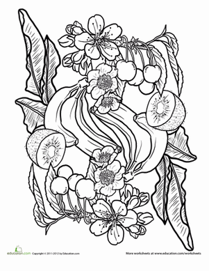 Fruits and Veggies Mandala #6