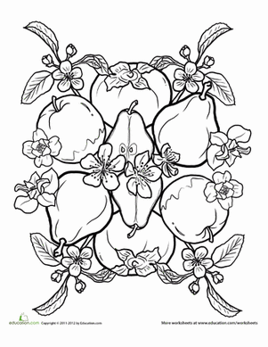 Fruits and Veggies Mandala #8