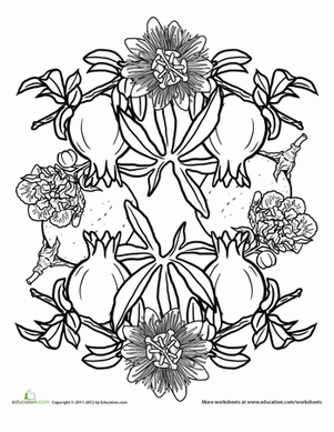 Fruits and Veggies Mandala #9