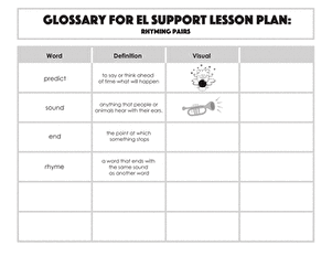 Glossary: Rhyming Pairs