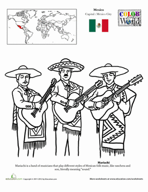 Mariachi Coloring Page