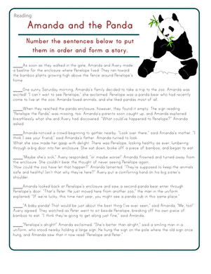 Sort the Story: Amanda & the Panda