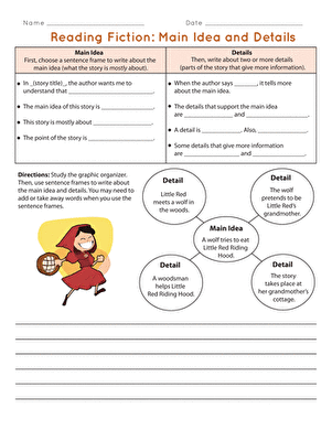 Reading Fiction: Main Idea and Details