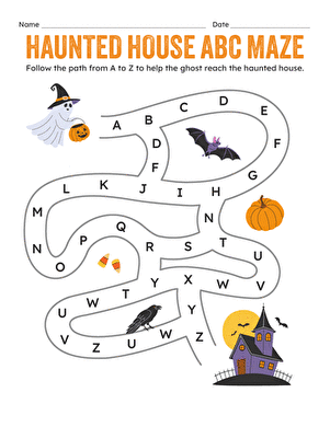 Haunted House ABC Maze large image