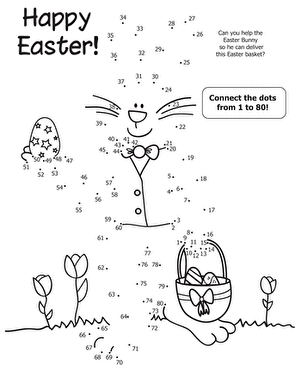 Dot-to-Dot Easter Bunny
