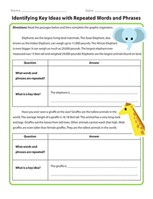 Identifying Key Ideas with Repeated Words and Phrases