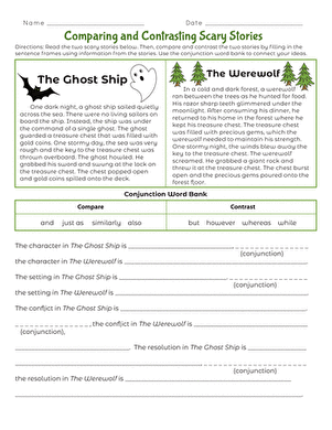 Comparing and Contrasting Scary Stories