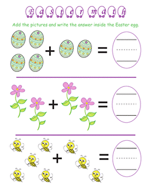Easter Math: Busy Bee Addition