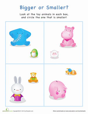 Bigger or Smaller? Toys