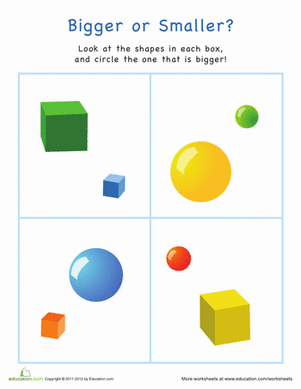 Bigger or Smaller? Shapes