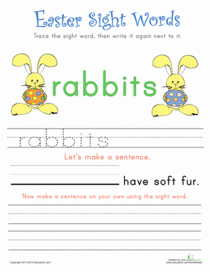 Easter Sight Words #2