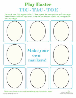 Play Easter Egg Tic-Tac-Toe