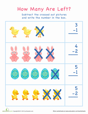 Easter Subtraction: How Many Are Left?