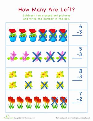 Subtraction for Visual Learners: Easter #7